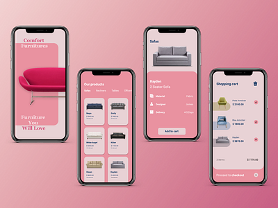 Comfort Furnitures design mobile app mobile design mobile ui ui ui design visual design