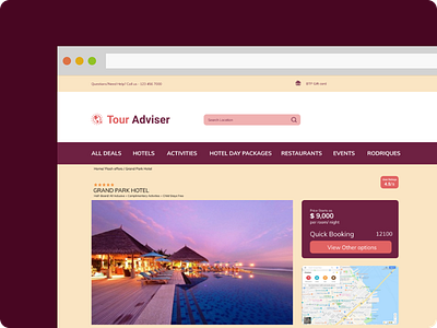 Tour Advisor design ui ui design visual design web webdesign website