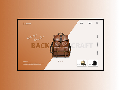 G-Leather branding design ui ui design visual design web design