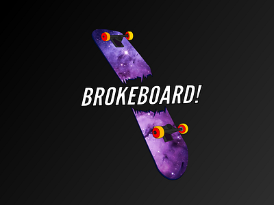 Brokeboard branding illustration logo skateboard tshirt vector