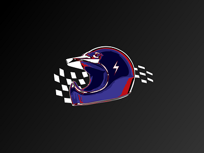 Custom Helmet branding helm illustration logo race vector