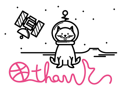 Cat Bless You cat debut illustration invaite space star