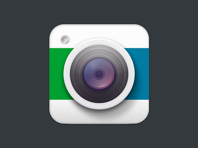 Camera Ic app camera flat green icon illustration sketch white