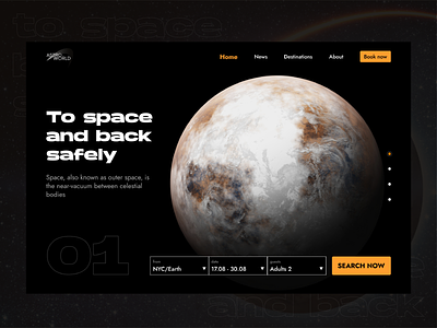 Astroworld - Space Travel Concept design illustration logo space spaced challenge spacedchallenge ui ux web webconcept website design