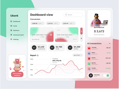 Online Bank - Ubank bank banking design finance ui ux web