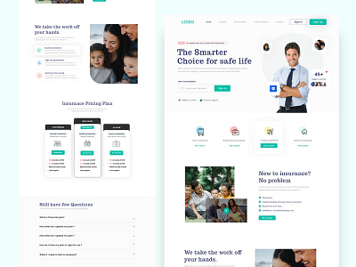 Insurance Website Landing Page Design