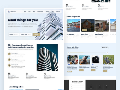 Real estate landing page design