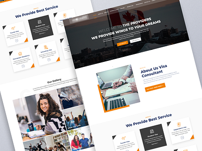 Immigration landing page Design