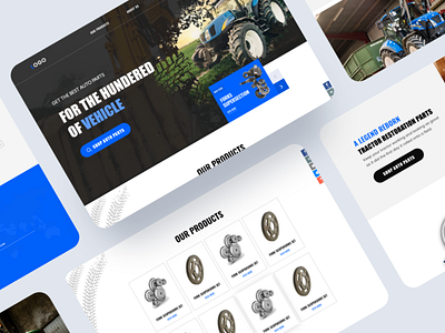 Tractor Parts Making Home Page UI