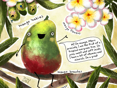 Mango book bookish botanic character design digital guide illustration