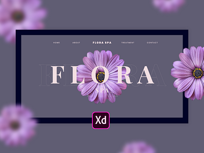 Spa Landing Page designed in Adobe XD