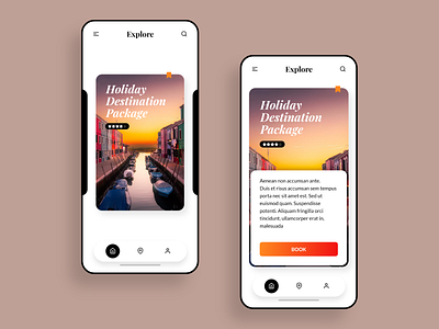 Travel App Card Animation