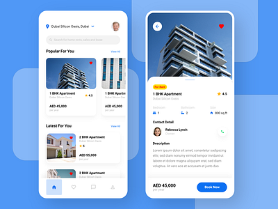 Real Estate App UI Design Concept in Adobe XD