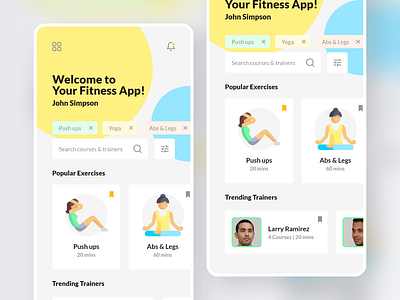 Fitness App UI Design in Adobe XD