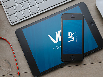 VR Solutio logotype 3d art brand branding concept design illustrator logo logotype minimal project vector virtual reality vr