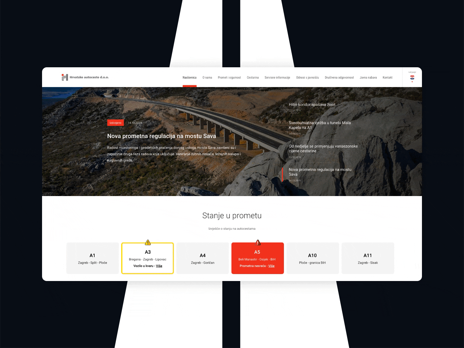 Preview - Croatian motorways design ecommerce flat interface minimal mobile simple typogaphy ui ux web web design website