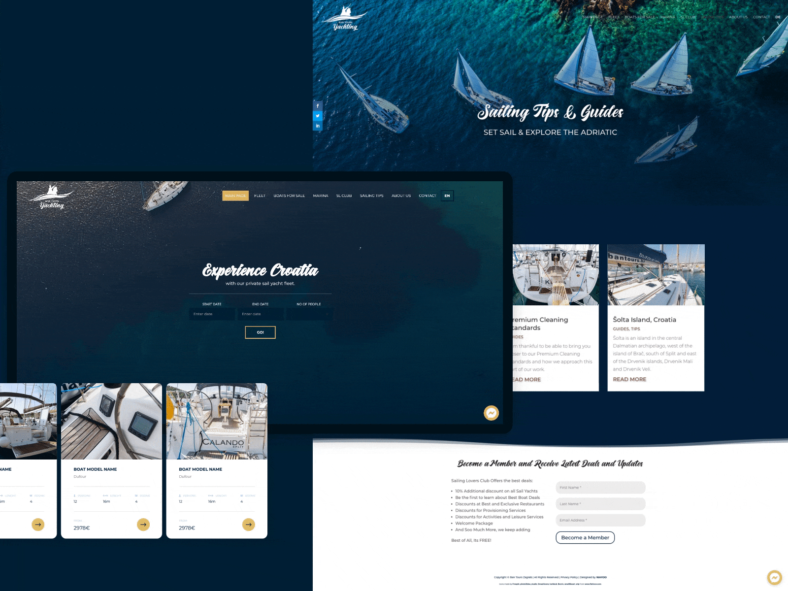 Preview - Ban Tours Yachting design ecommerce flat interface minimal mobile simple typogaphy ui ux web website website design websitedesign