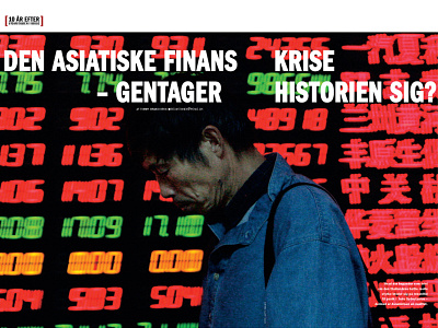 Asian Crisis Part 2 art direction design financial magazine design typography