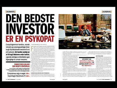 Psyopath Investor art direction design financial magazine design typography