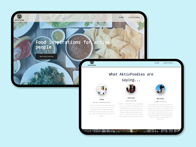 AktivFoodie desktop - planning from home code foodie responsive web design travel ui wordpress