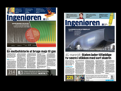 Engineering Newspaer Front Pages art direction design graphic design newspaper design