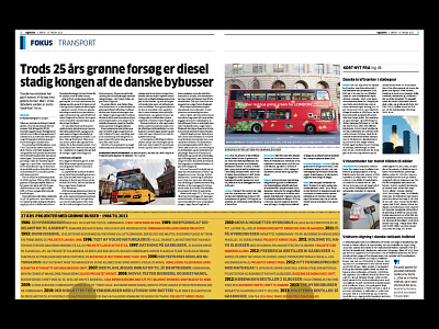Diesel Gas king of Danish Buses art direction design information design newspaper