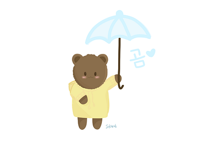 Rainy Bear Illustration animation app branding character design graphic design icon illustration illustrator logo typography ui vector web website