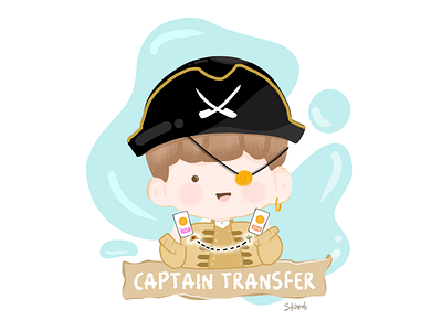 Logo Design for Capt. Transfer Korea animation art branding character design graphic design illustration illustrator logo vector