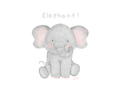 Elephant Kawaii animation art branding character design graphic design illustration illustrator logo vector web