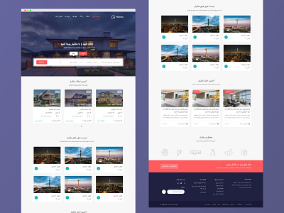 طراحی وبسایت ملکیار در حوزه خرید و فروش و اجاره ملک design home landing real state ui ui design ui ux uiux ux design web website xd xd design