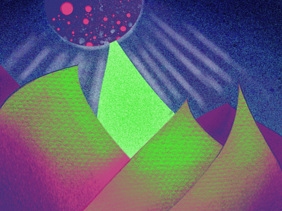 Alien world 👽 design digital drawing graphic illustration illustration art illustration digital landscape landscape design landscape illustration light moon mountains