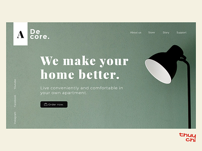 DeCore Homeware _ Landing Page app branding clean design flat graphic design icon illustration logo minimal typography ui ux vector web website