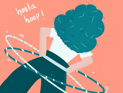 Hoola hop! cute cute art girl illustrate illustration illustration art illustrations procreate