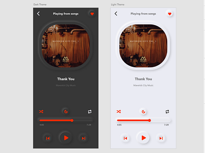 Music player darkmode music player