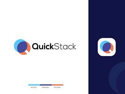 QuickStack adobe illustrator ads advertisement advertising audience branding concept creative design gradient illustration inspiration logo minimal quick stack vector web