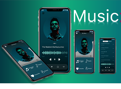 Music app dark ui mobile music player ui ux