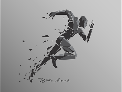 Running Man dark ui illustration art illustrator monopoly motivation startup vector winning