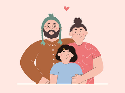 family portrait book illustration bright colors children children illustration family illustration illustration illustration art illustrator minimal vector