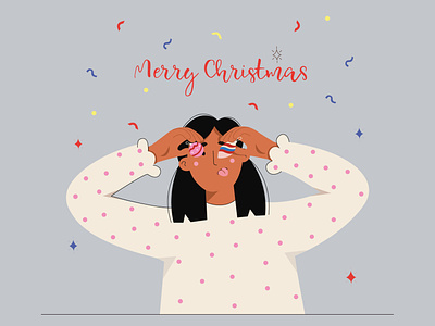 archive: Merry Christmas book illustration bright colors children illustration christmas card design girl illustration illustration illustration art illustrator minimal vector