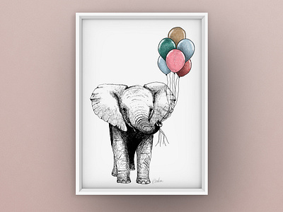 Elephant with Balloons from Gum & Fun Serie