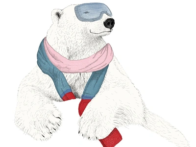 Mama Bear with Goggles Illustration animal art art artwork bear bears design digital art digital drawing gobsart illustration portrait print printing