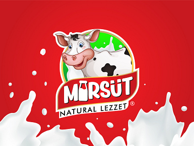 Mirsüt - Logo Branding animals animals logo branding cow cow logo design illustration logo logodesign logotype milk milk logo