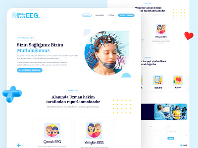 İstanbul Evde EEG - Eeg Shooting Landing Page creative health landing page ui uiux ux web design website