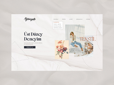 Aysunzade Tekstil - Website Concept design fabric fashion textile typography ui website website design