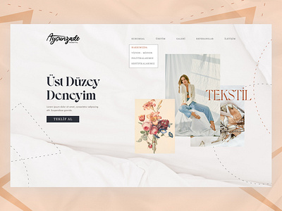 Aysunzade Tekstil - Landing Page clothing design fabric fabric web design fashion fashion design fashion web design logodesign textile textile web design typography ui ux website website design