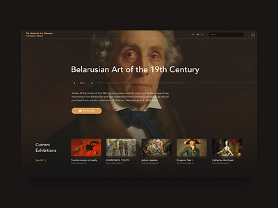 Museum Website Concept design museum ui web