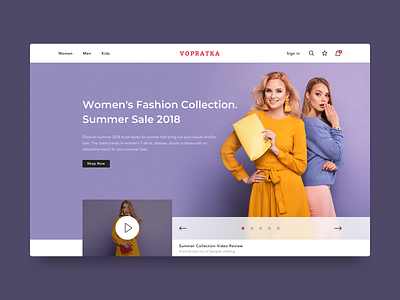 E-Commerce Concept design ecommerce store ui web