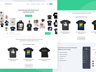 Bikin Kaos - Custom T-Shirts and T-Shirt Printing Web Concept branding dailyui design figma figmadesign ui uidesign uiux ux web