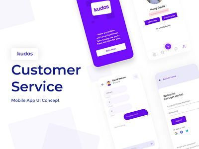 Kudos - Customer Service Mobile App Concept