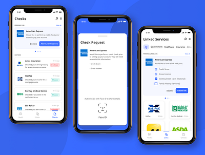 Data Vault app blue cards ui data design inspiration ui uidesign ux uxdesign